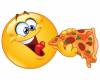 Фейсбук стикер - Емотикона яде пица