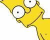 Фейсбук стикер - Барт Симпсън наднича